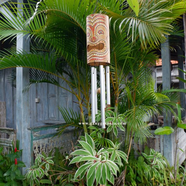 Bamboo Metal Wind Chime Combination 30 inch Totem Style Memorial Wind Chimes Garden Decorative